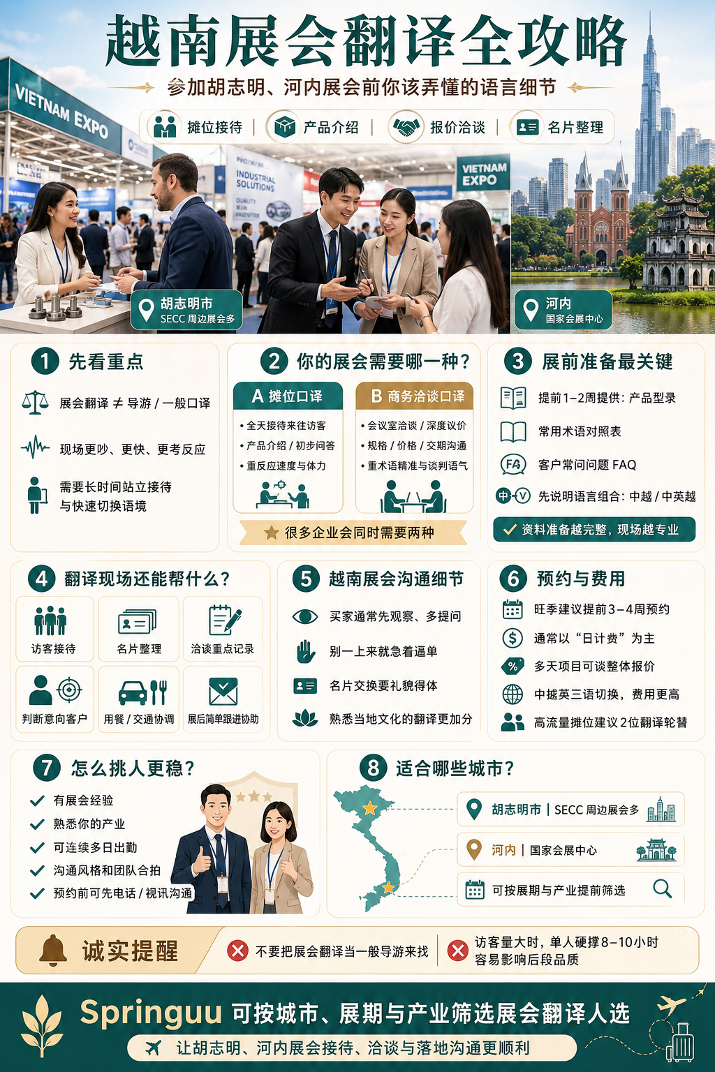 越南展会现场摊位翻译协助洽谈